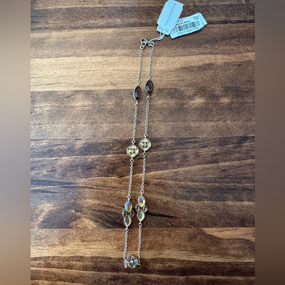 Charter Club Gold and Brown Necklace